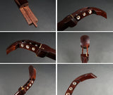 【中古三味線・厳選品】民謡 紅木三味線・1.5寸短棹/子持ち綾杉胴(完成品)WKT-TS045