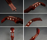 【中古三味線・厳選品】民謡 紅木三味線・正寸/子持ち綾杉胴(完成品)WKT-TS056