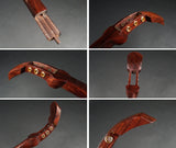 【中古三味線・厳選品】地唄紅木三味線・子持ち綾杉胴付(完成品)WKT-TS010