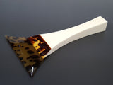【厳選中古品】地唄用 鼈甲撥 象牙台(一枚物・七八) JBATI003