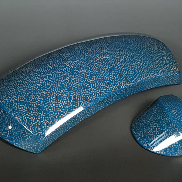 津軽三味線用）胴掛け（津軽塗／七々子塗）ターコイズ | 和楽器