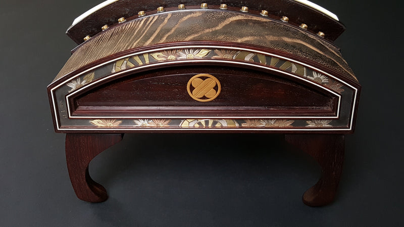 [Used koto/selected item] Chestnut koto/bead-rimmed ivory wrap WKT-tkoto18