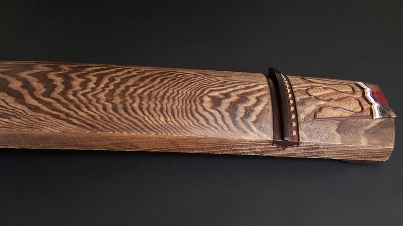 [Used koto/selected item] Chestnut koto/bead-rimmed ivory wrap WKT-tkoto18