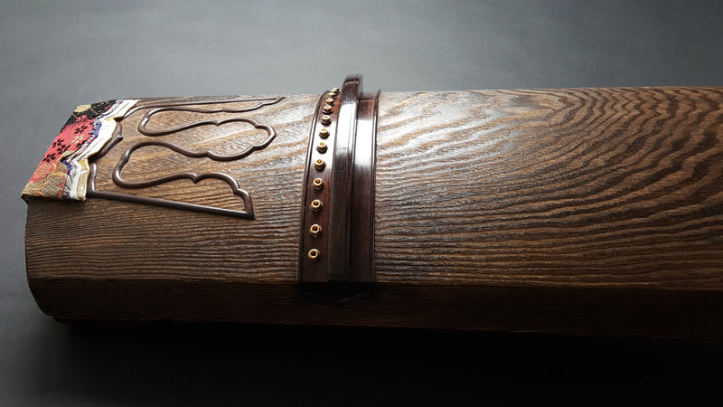 [Used koto/selected item] Chestnut koto/bead-rimmed ivory wrap WKT-tkoto18
