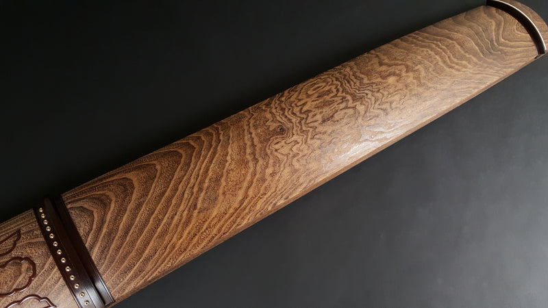 【中古琴・厳選品】くり甲琴・玉縁紅木巻　WKT-tkoto11