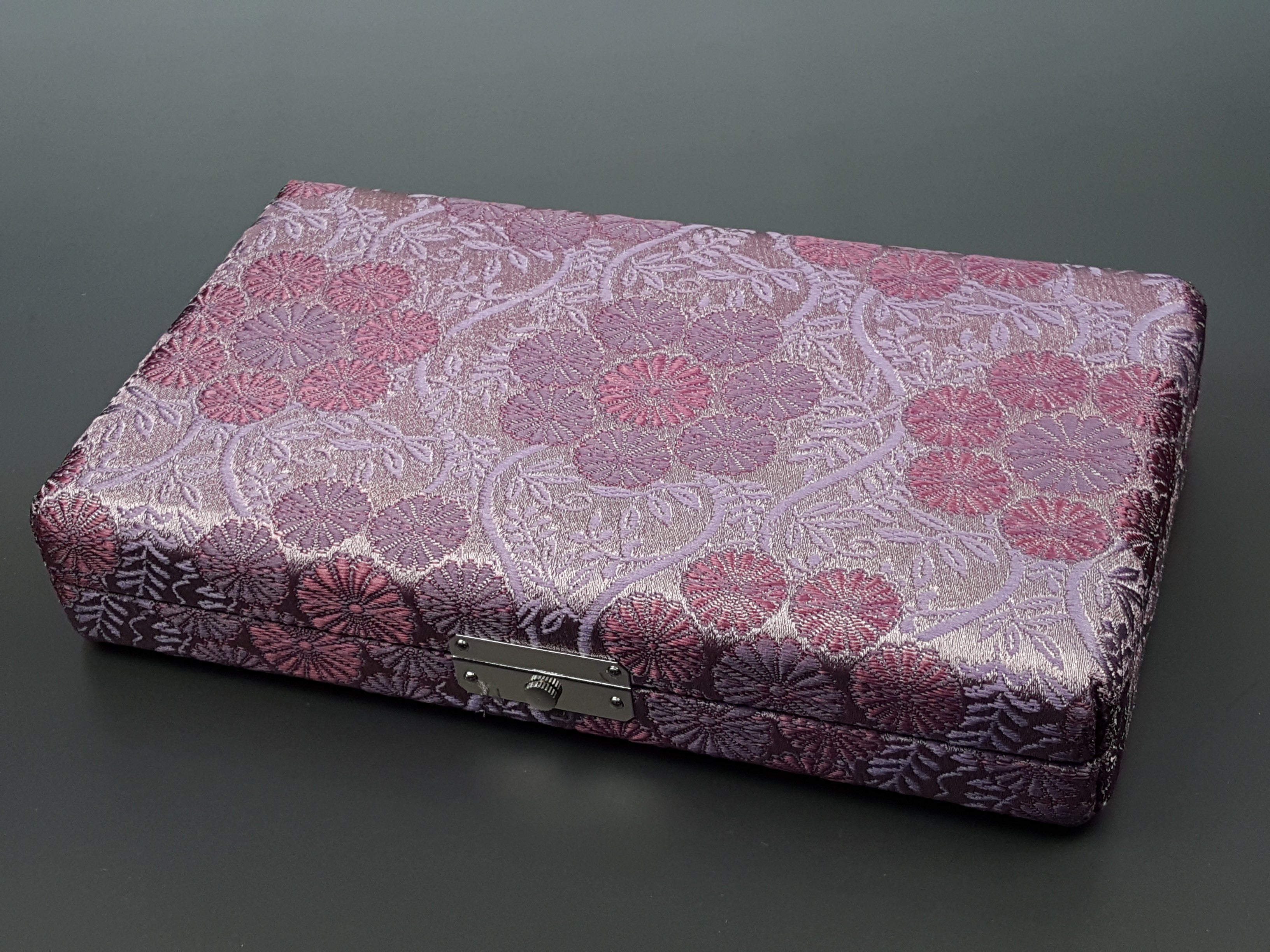 三味線撥ケース　二本収納　紫色 treslineas_toranku-0006