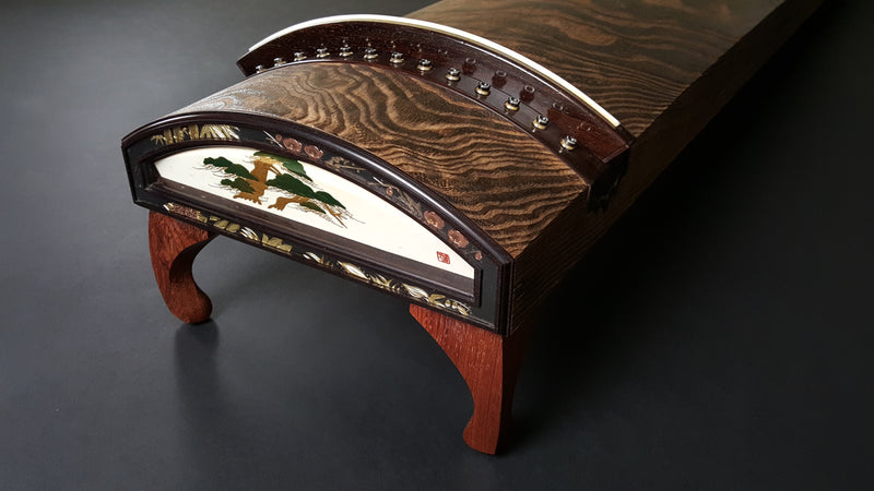 【中古琴・厳選品】くり甲琴・玉縁紅木巻　WKT-tkoto12