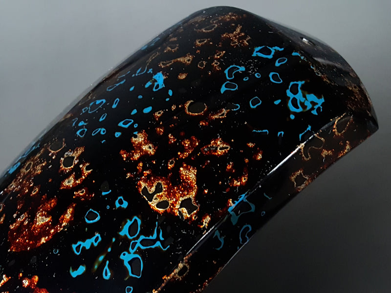 津軽三味線用）胴掛け・津軽塗【ブルー／ブラック】 | 和楽器市場·新館