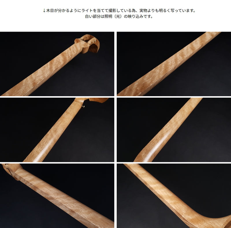 【中古三味線・厳選品】小唄・端唄金細三味線／白紅木（完成品）WKT-TS061