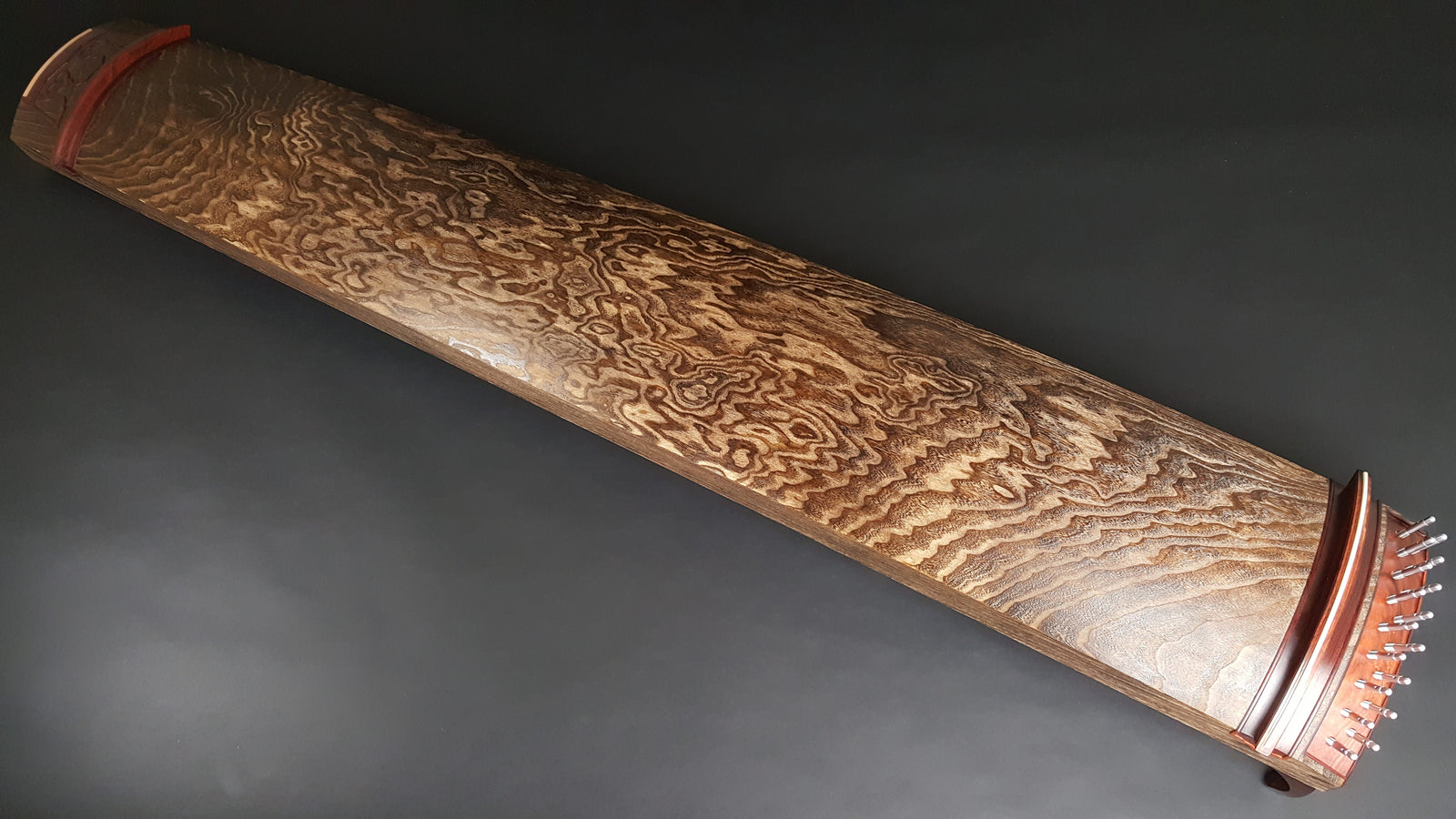 木製琴、-和- 最高級品】十七絃琴【くり甲・玉縁紅木巻】（WKT-17007） | 和楽器市場