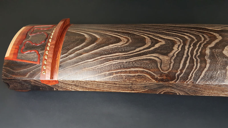 [Luxury item] Seventeen stringed koto [chestnut shell/half beaded red wood scroll] (WKT-17008)