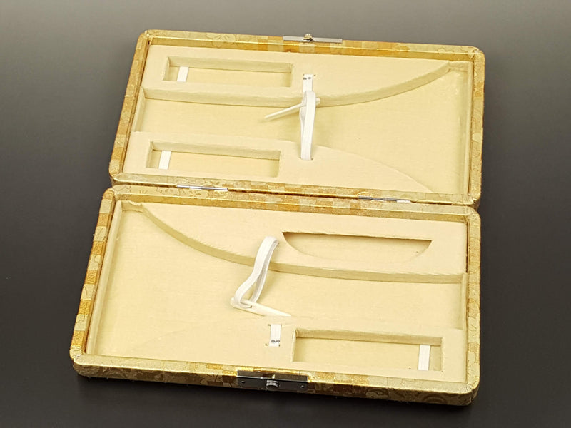 [For shamisen] Original leather embossed repellent case Tsugaru (2 pieces) 006