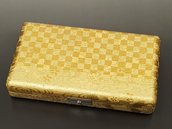 [For shamisen] Original leather embossed repellent case Tsugaru (2 pieces) 007
