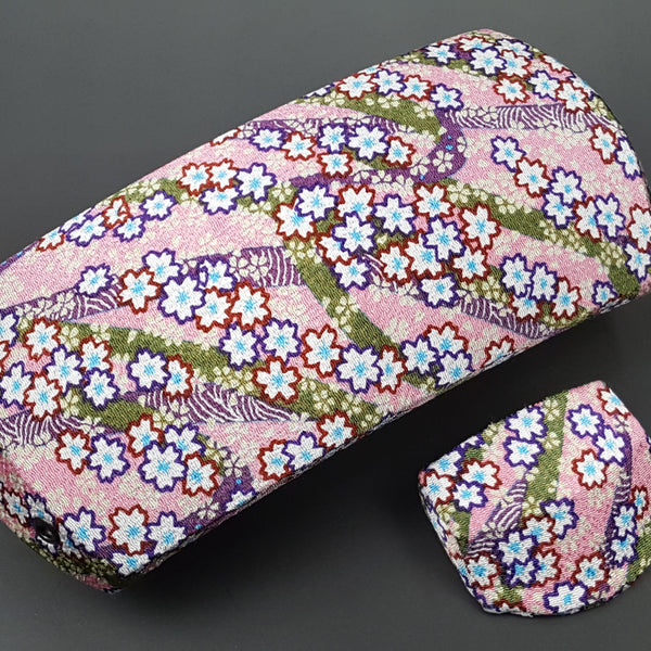 三味線本体 3弦 和柄装飾 花柄の津軽三味線