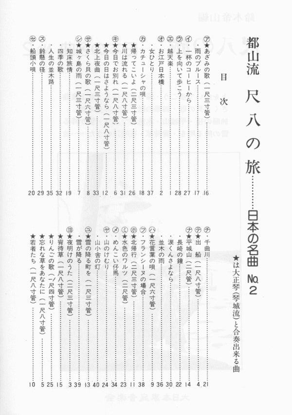 [Sheet music] Journey of the Shakuhachi...Japanese masterpiece Tozan style